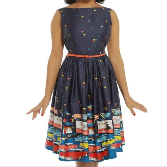 NWOT Lindy Bop Audrey Drive In Swing Dress - Picture 1 of 8